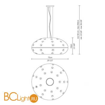Подвесной светильник Fabbian Riccio D72 A03 01 - Схема