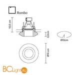 Встраиваемый спот (точечный светильник) Fabbian Rombo D27 F59 01 - Схема