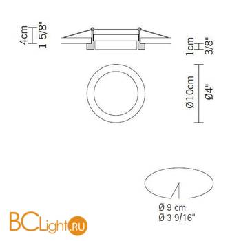 Встраиваемый светильник Fabbian Sette W D54 F01 11 - Схема