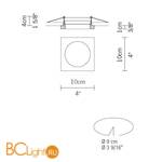 Встраиваемый светильник Fabbian Sette W D54 F03 11 - Схема