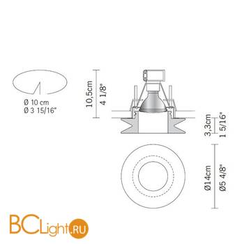 Встраиваемый светильник Fabbian Shivi D27 F02 00 - Схема