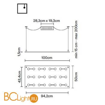Подвесной светильник Fabbian Sospesa D42 A19 00 - Схема