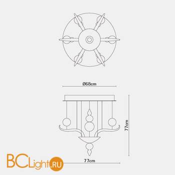 Потолочный светильник Fabbian Spirito di Venezia F10 A01 00 - Схема
