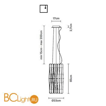 Подвесной светильник Fabbian Stick F23 A01 69 - Схема