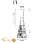 Подвесной светильник Fabbian Stick F23 A03 69 - Схема