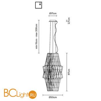 Подвесной светильник Fabbian Stick F23 A05 69 - Схема