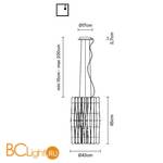 Подвесной светильник Fabbian Stick F23 A07 69 - Схема