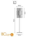 Торшер Fabbian Stick F23 C01 69 - Схема