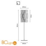 Торшер Fabbian Stick F23 C05 69 - Схема