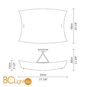 Потолочный светильник Fabbian Teorema D09 E11 01 - Схема