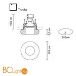 Встраиваемый спот (точечный светильник) Fabbian Tondo D27 F64 01 - Схема