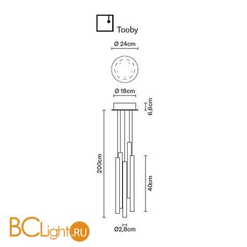 Подвесной светильник Fabbian Tooby F32 A02 00 - Схема
