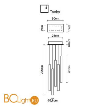 Подвесной светильник Fabbian Tooby F32 A07 00 - Схема