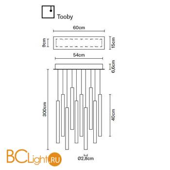 Подвесной светильник Fabbian Tooby F32 A18 00 - Схема