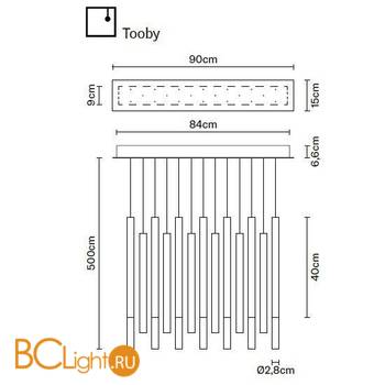 Подвесной светильник Fabbian Tooby F32 A19 00 - Схема
