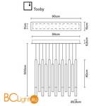 Подвесной светильник Fabbian Tooby F32 A19 00 - Схема