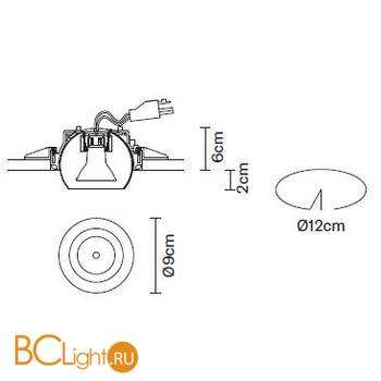 Встраиваемый спот (точечный светильник) Fabbian Tools F19 F40 01 - Схема