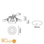 Встраиваемый спот (точечный светильник) Fabbian Tools F19 F41 01 - Схема