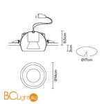 Встраиваемый спот (точечный светильник) Fabbian Tools F19 F63 02 - Схема