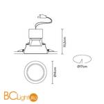 Встраиваемый спот (точечный светильник) Fabbian Tools F19 F54 01 - Схема