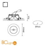 Встраиваемый спот (точечный светильник) Fabbian Tools F19 F50 01 - Схема