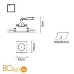 Встраиваемый спот (точечный светильник) Fabbian Tools F19 F02 01 - Схема