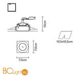 Встраиваемый спот (точечный светильник) Fabbian Tools F19 F05 01 - Схема