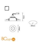 Встраиваемый спот (точечный светильник) Fabbian Tools F19 F21 01 - Схема