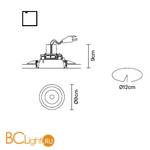 Встраиваемый спот (точечный светильник) Fabbian Tools F19 F25 01 - Схема