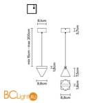 Подвесной светильник Fabbian Tripla F41 A01 76 - Схема
