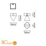 Потолочный светильник Fabbian Tripla F41 E01 11 - Схема