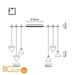 Подвесной светильник Fabbian Tripla F41 G03 76 - Схема