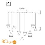 Подвесной светильник Fabbian Tripla F41 G05 11 - Схема
