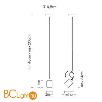 Подвесной светильник Fabbian Tube D84 A05 01 - Схема