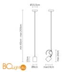 Подвесной светильник Fabbian Tube D84 A05 01 - Схема