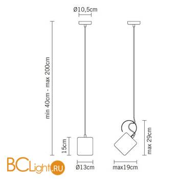 Подвесной светильник Fabbian Tube D84 A07 01 - Схема