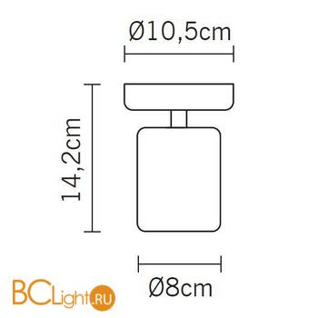 Спот Fabbian Tube D84 E05 01 - Схема