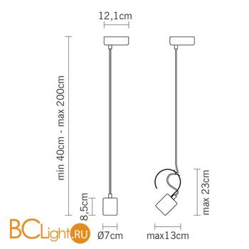 Спот (точечный светильник) Fabbian Tube D84 A03 60 - Схема
