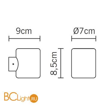 Спот (точечный светильник) Fabbian Tube D84 D05 01 - Схема