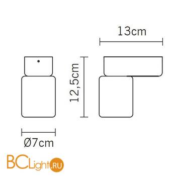 Спот (точечный светильник) Fabbian Tube D84 E03 01 - Схема