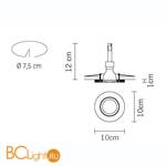 Встраиваемый светильник Fabbian Venere D55 F45 11 - Схема