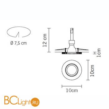 Встраиваемый светильник Fabbian Venere D55 F46 11 - Схема