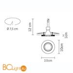 Встраиваемый светильник Fabbian Venere D55 F46 11 - Схема