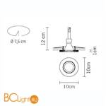 Встраиваемый светильник Fabbian Venere D55 F47 11 - Схема