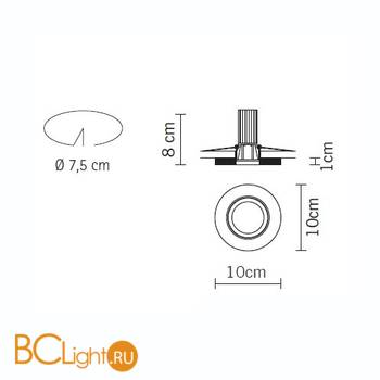 Встраиваемый светильник Fabbian Venere D55 F48 11 - Схема
