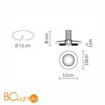 Встраиваемый светильник Fabbian Venere D55 F48 11 - Схема