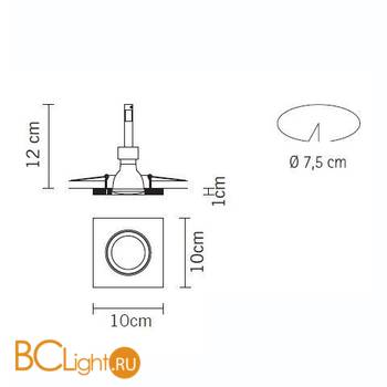 Встраиваемый светильник Fabbian Venere D55 F50 11 - Схема