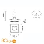 Встраиваемый светильник Fabbian Venere D55 F51 11 - Схема