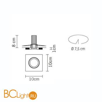 Встраиваемый светильник Fabbian Venere D55 F53 11 - Схема