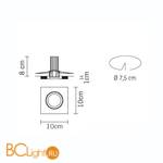 Встраиваемый светильник Fabbian Venere D55 F53 11 - Схема